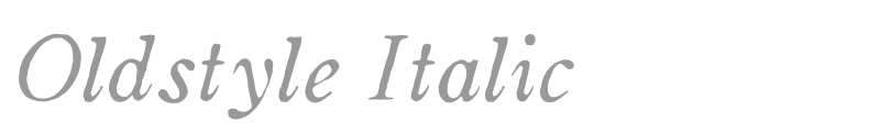 Oldstyle Italic